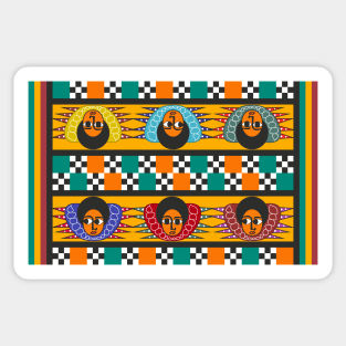 Ethiopian colourful art pattern Sticker